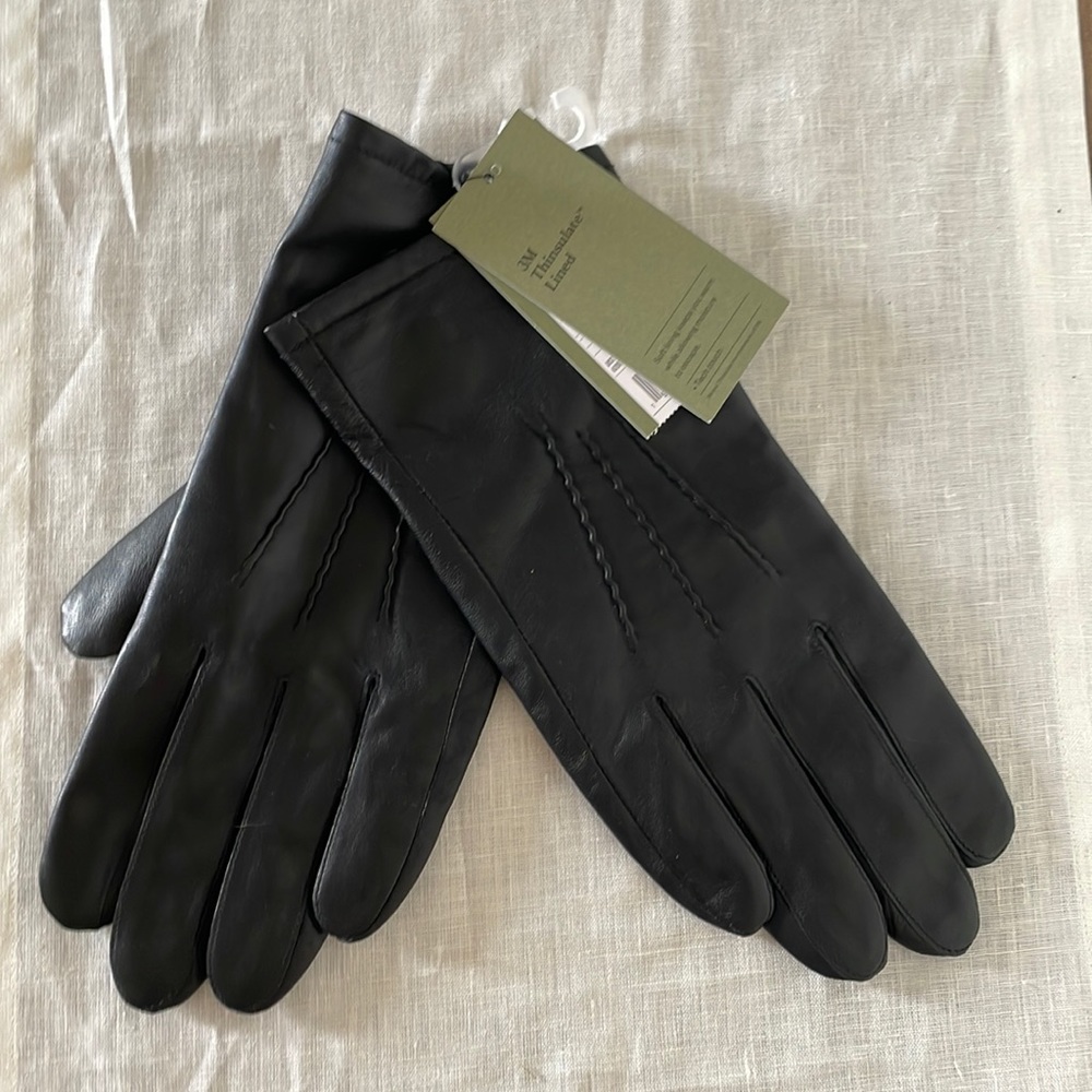 Black Leather Gloves